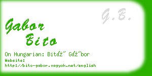 gabor bito business card